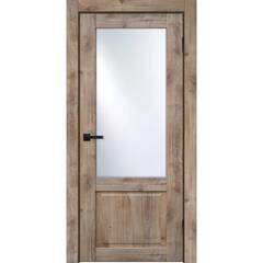 Купить Межкомнатная дверь экошпон Классик 2 дуб болтон остеклённая