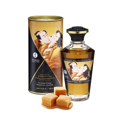 Shunga Масло интимное массажное Карамельный поцелуй, 100ml