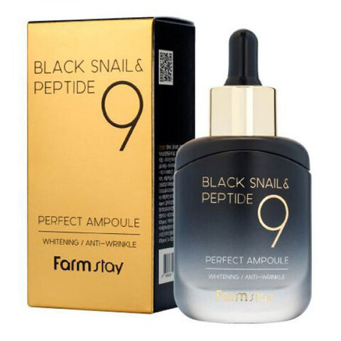 FarmStay Black Snail & Perfect Ampoule - Сыворотка ампульная с черной улиткой и пептидами