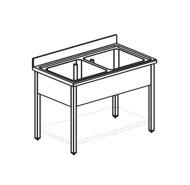 ВАННА МОЕЧНАЯ APACH CHEF LINE L2S127-55SH