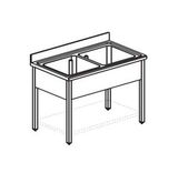 фото 1 ВАННА МОЕЧНАЯ APACH CHEF LINE L2S127-55SH на profcook.ru