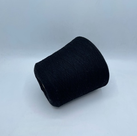 Бобинная пряжа (пр.Италия), 1500м /100гр, 80%шерсть, 20%полиамид, цвет- Черный, арт.31770