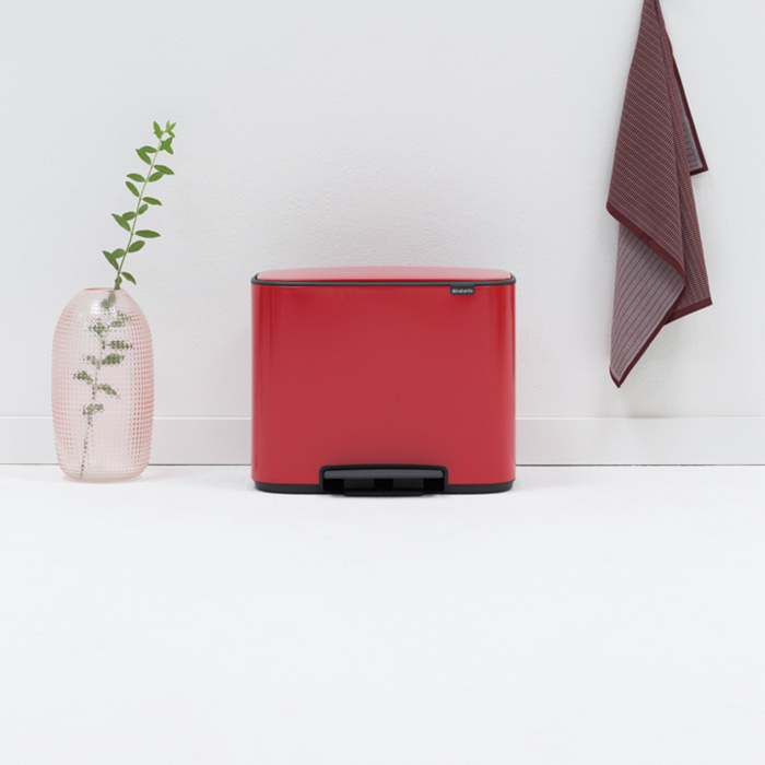 Мусорный бак Bo  (3 x 11 л), Пламенно-красный, арт. 121029 - фото 5