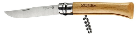 Нож складной перочинный Opinel Tradition №10 10VRI со штопором, 230 mm, дерево (001410)