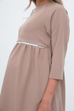 Платье для беременных и кормящих 12965 бежевый