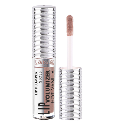 LuxVisage Блеск-плампер для губ LIP volumizer hot vanilla, тон 306 Ice Taupe,Unicorn 2.9г