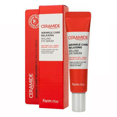 FarmStay Ceramide Wrinkle Care Relaxing Rolling Eye Serum - Сыворотка для глаз с керамидами