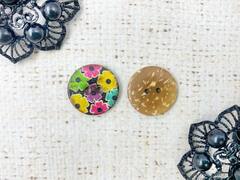 Пуговицы костюмные под дерево, d 2 см