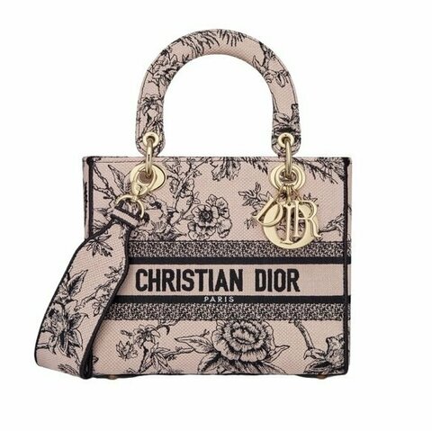 Сумка Dior Lady D-lite, модель среднего формата светло-розовый