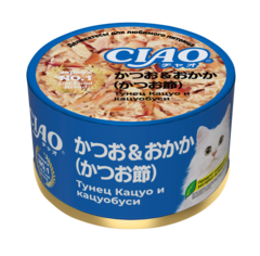 INABA Ciao консервы для кошек Тунец Кацуо c кацуобуси 85 гр