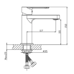Смеситель для раковины HAIBA HB10617 хром