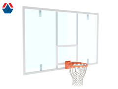 Щит баскетбольный ИГРОВОЙ 1800х1050 ПОЛИКАРБОНАТ цвет разметки БЕЛЫЙ (рама 40х40)