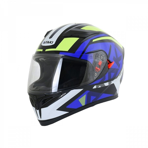 Шлем (интеграл) Ataki JK316 Route синий/Hi-Vis желтый глянцевый  XL