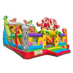 Коммерческий надувной батут «Тигриная страна 4», 10*6*5,5 м