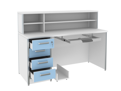 Стойка регистратора 1 место ПОСТ-3 Quadro(мобилэ) размер 150х60х120