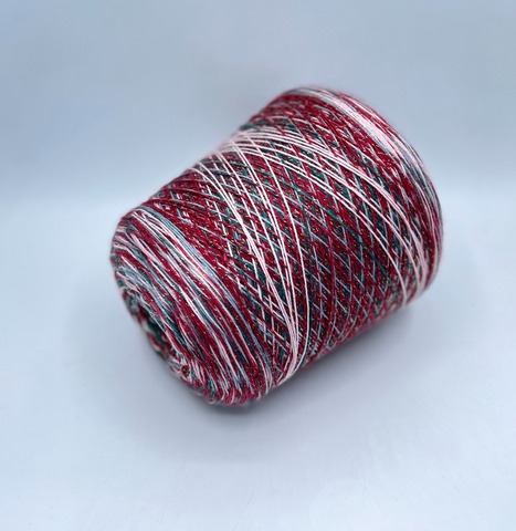 Filati Venezia (пр.Италия),art-Calzetteria, 4/16 400/100гр, 75%Меринос, 25%Полиамид+Люрекс, цвет-Новогодний подарок(1169), арт-36630