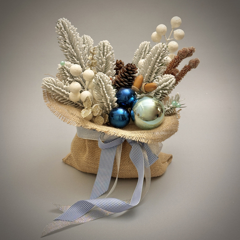 «Мешочек радости» - новогодняя композиция в мешочке