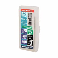 Метчик М 2,0х0,4 (Комплект 3шт) DIN352 HSSE 6h 36мм a=2,1 H-Tools 230020EHT