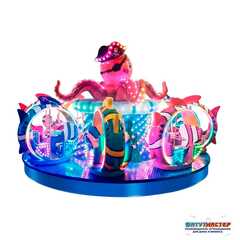 Аттракцион осьминог «Морские приключения» 9 кабинок, 18 мест 9,5×9,5×4,5 м