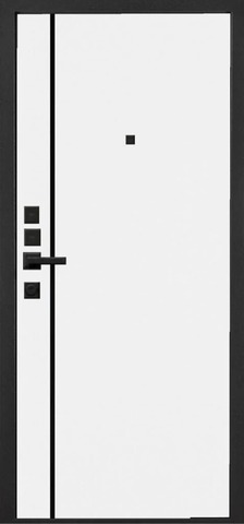 Теплая дверь входная ЮДМ Цефей Флэш V1, 2 замка, 1,2 мм металл, (графит букле+белый софт) #3