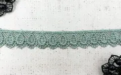Кружево плетеное, ш. 2-2,2 см, малахит