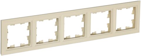 BRITE Рамка 5-мест. РУ-5-БрКр беж. IEK