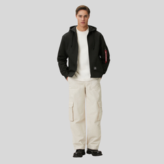 Толстовка Alpha Industries Utility Pocket Full Zip Up Black (Черный)