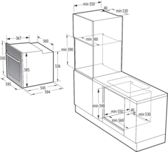 Встраиваемый духовой шкаф Gorenje BO6735CLB