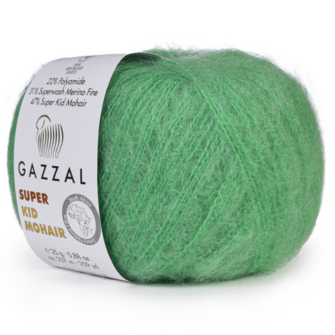 Пряжа Gazzal Super Kid Mohair 64427 мята