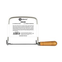 Лобзик ручной КОБАЛЬТ пилка 170 мм, размер лобзика 180 х 310 мм, рукоятка из бука, 5 лезвий в комплекте (917-605)