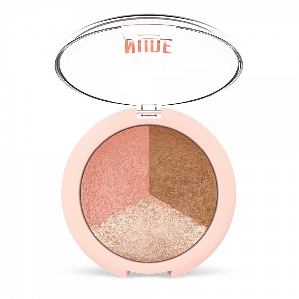 Golden Rose Пудра NUDE LOOK Baked Trio Face Powder