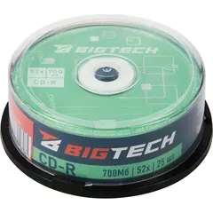 Носители информации Bigtech YCDRB003 CD-R 700 МБ/52х/25шт/уп cake box