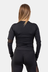 Женский лонгслив Nebbia Long Sleeve Smart Pocket Sporty Top 418 Black