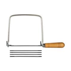 Лобзик ручной КОБАЛЬТ пилка 170 мм, размер лобзика 180 х 310 мм, рукоятка из бука, 5 лезвий в комплекте (917-605)