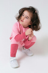 Комплект  для девочки  К 856/ш/светло-розовый,темная герань