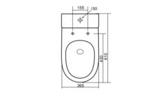 Унитаз напольный безободковый Triton-Pro Corso CO-3906, сиденье микролифт, 610 x 365 мм