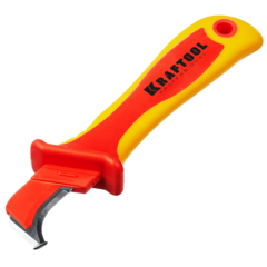 KRAFTOOL KN-7, 1000 В, изогнутый, диэлектрический нож электрика (45400)