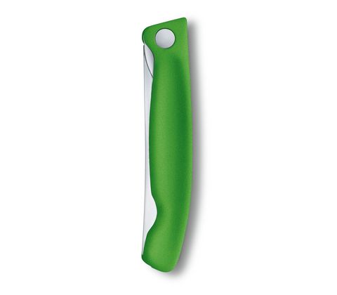 Нож кухонный складной Victorinox Classic, 110 mm, Wavy Edge, Green (6.7836.F4B)