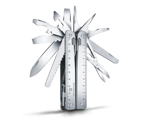 Мультитул Victorinox SwissTool X Plus Ratchet, 115 mm, 38 функций, кожаный чехол (3.0339.L)