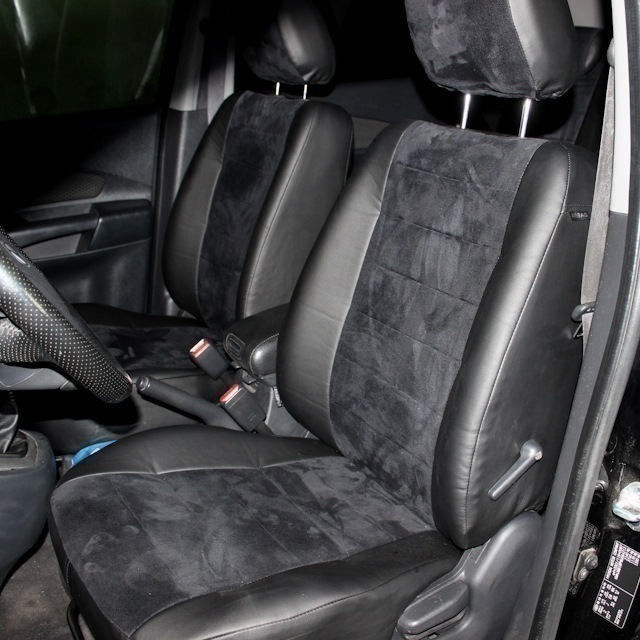 Авточехлы экокожа-алькантара Ford Mondeo V 2015-нв (комплектация Titanium)
