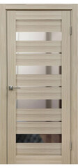 Межкомнатная дверь Велюкс 2 Ясень грей / Цвет тон Кремовая лиственница / Зеркало / Двери Верда