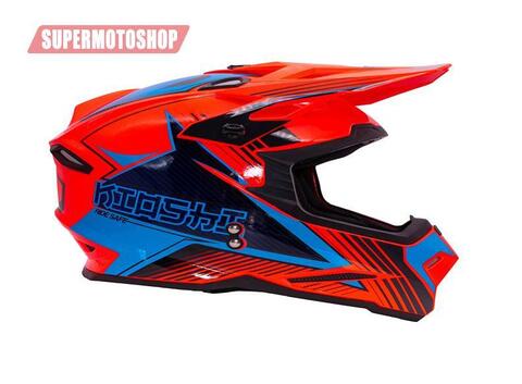 Шлем кроссовый KIOSHI Holeshot 801 Оранжевый/синий S