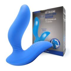 Синий вибромассажер простаты 3,5’’ Curve P-spot Massager - 12 см. - 