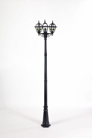 Столб 3-х головый h 2778мм Faro-llead glas Green черный (B)