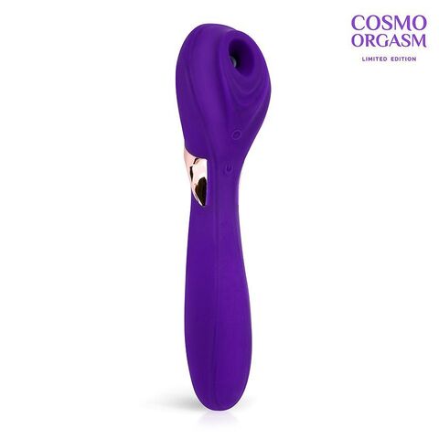 Фиолетовый вакуумный стимулятор с вибрацией - 18,4 см. - Cosmo COSMO ORGASM CSM-23182