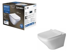 45510900A1  Duravit Durastyle Комплект: подвесной унитаз 370х540 мм, Rimless 255109 + сиденье с микролифтом 006379, цвет: белый глянецевый фото