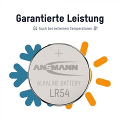 Батарейка LR54 / LR1130 / AG10 ANSMANN 1.5V