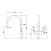 Milacio Ultra 560 MCU.560.GDW Смеситель для кухни, брашированное золото белый шланг