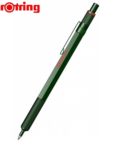 Ручка шариковая Rotring 600 Metal Green, MBlack  (2114263)