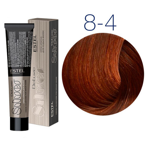 Estel Professional DeLuxe Silver 8-4 (Светло-русый блондин медный) - Крем-краска для седых волос